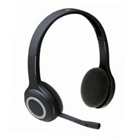 Audífono Logitech H600 wireless con micrófono, plegable, negro