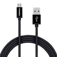 Cable micro usb a usb Duracell Le2190 nylon 3 m negro