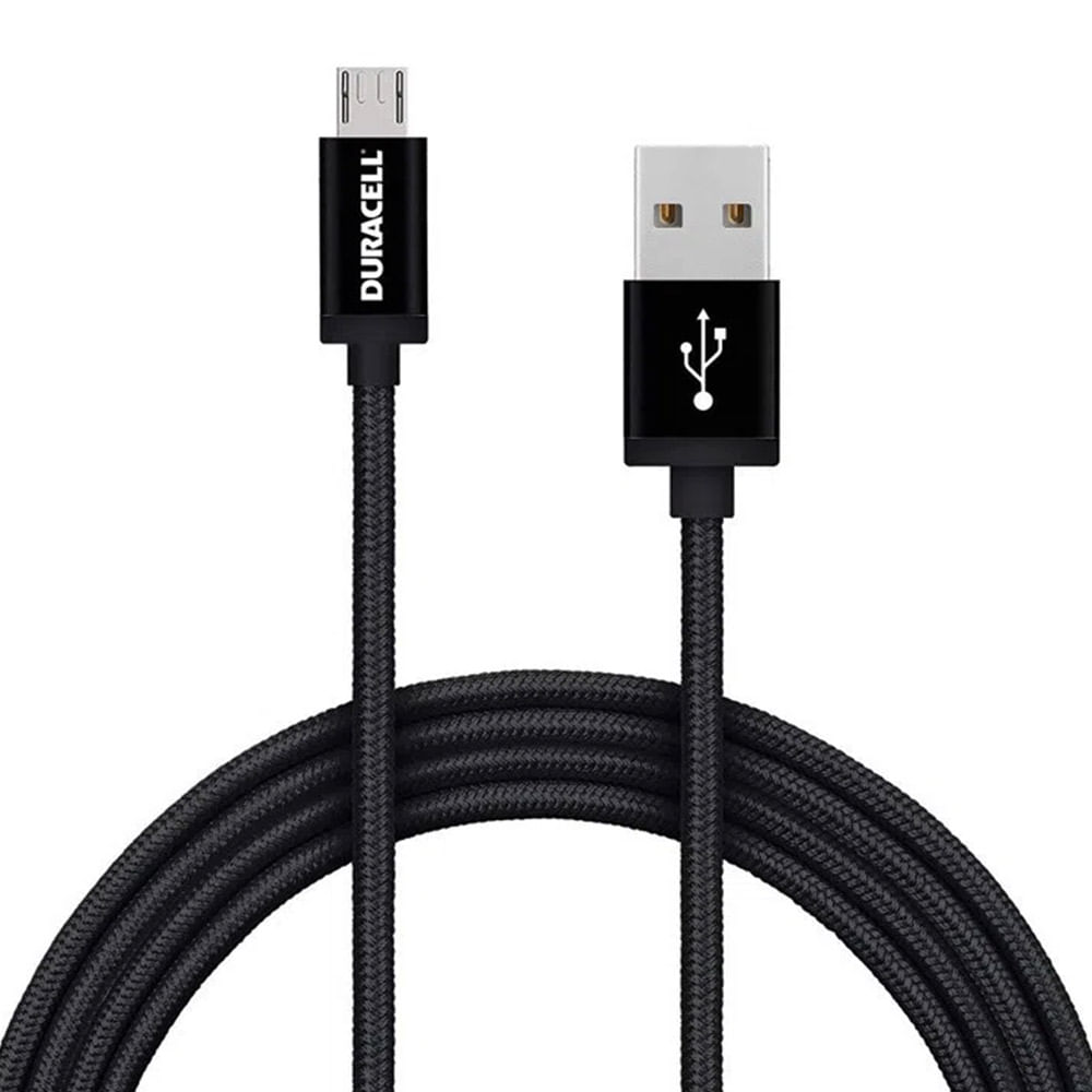 Cable micro usb a usb Duracell Le2190 nylon 3 m negro