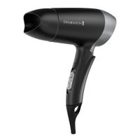 Secador de cabello de viaje Remington D2400 1400W, 2 niveles de velocidad y temperatura, negro