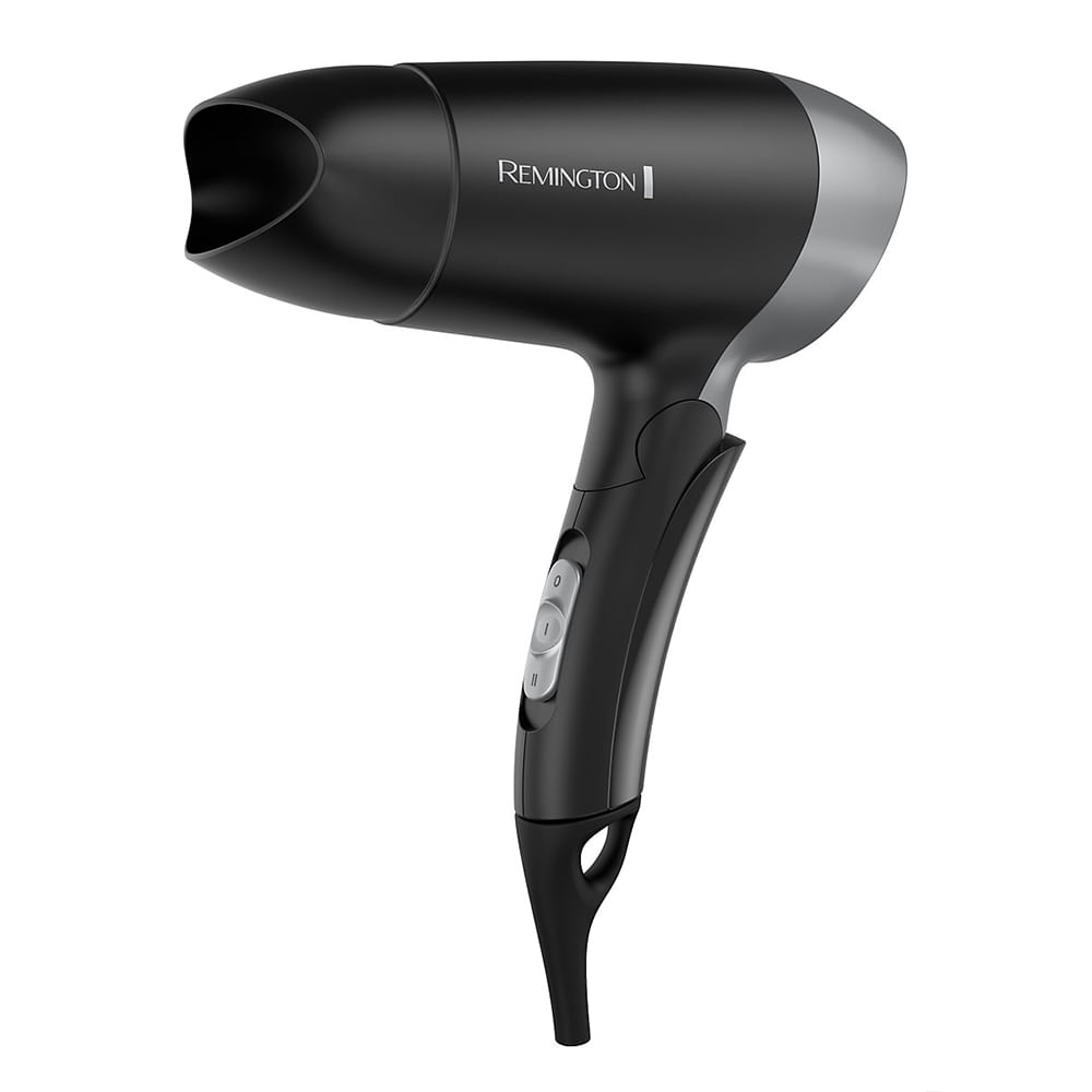 Secador de cabello de viaje Remington D2400 1400W, 2 niveles de velocidad y temperatura, negro