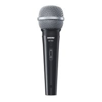 Micrófono alámbrico Shure, portátil, dinámico, unidireccional, cable XRL a jack 6.3 mm, largo 5 m, negro