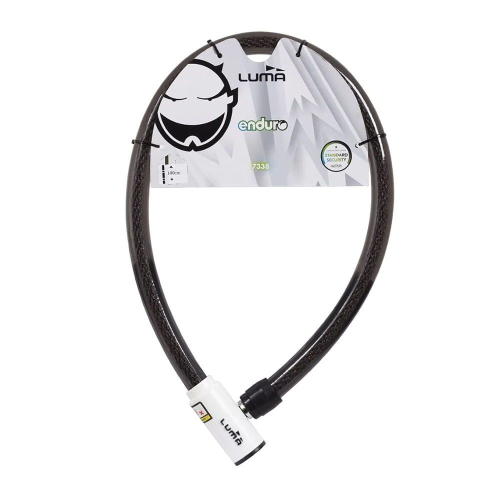 Imagen 2 del producto Cable de seguridad Luma Enduro 7338 25mm acero, cierre con bloqueo de disco, negro
