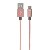 Cable micro usb a usb Coolbox GMobile 30 cm, forrado de nylon, rosado