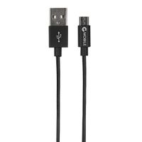 Cable micro usb a usb Coolbox GMobile 30 cm, forrado de nylon, negro