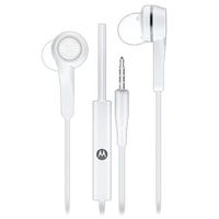 Audífonos in ear con micrófono Motorola Pace 125  almohadillas de silicona, conector 3.5 mm, control de llamadas, blanco