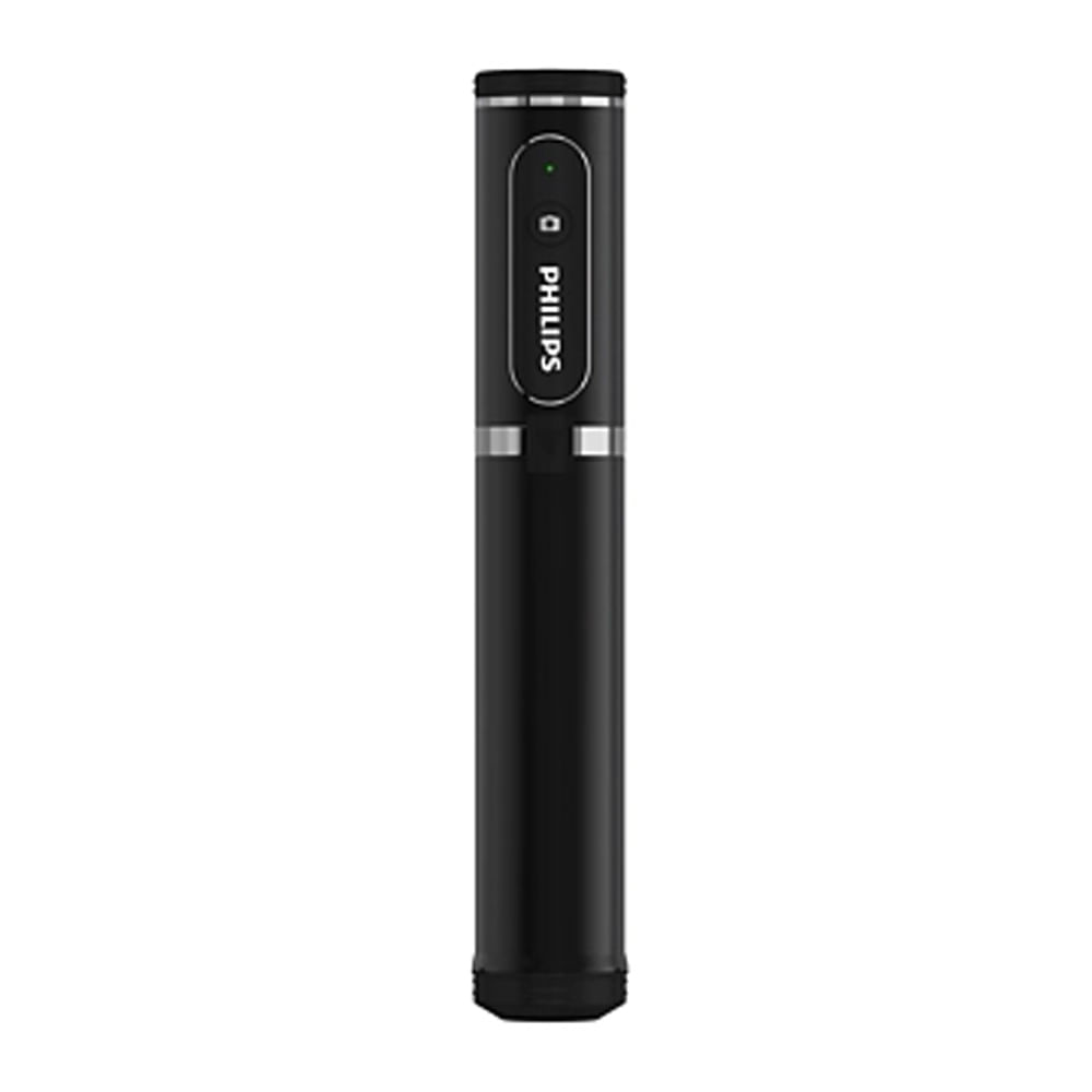 Imagen 2 del producto Selfie stick Philips DLK3616N, bluetooth, hasta 74cm, base trípode, control remoto y flash, aluminio, negro