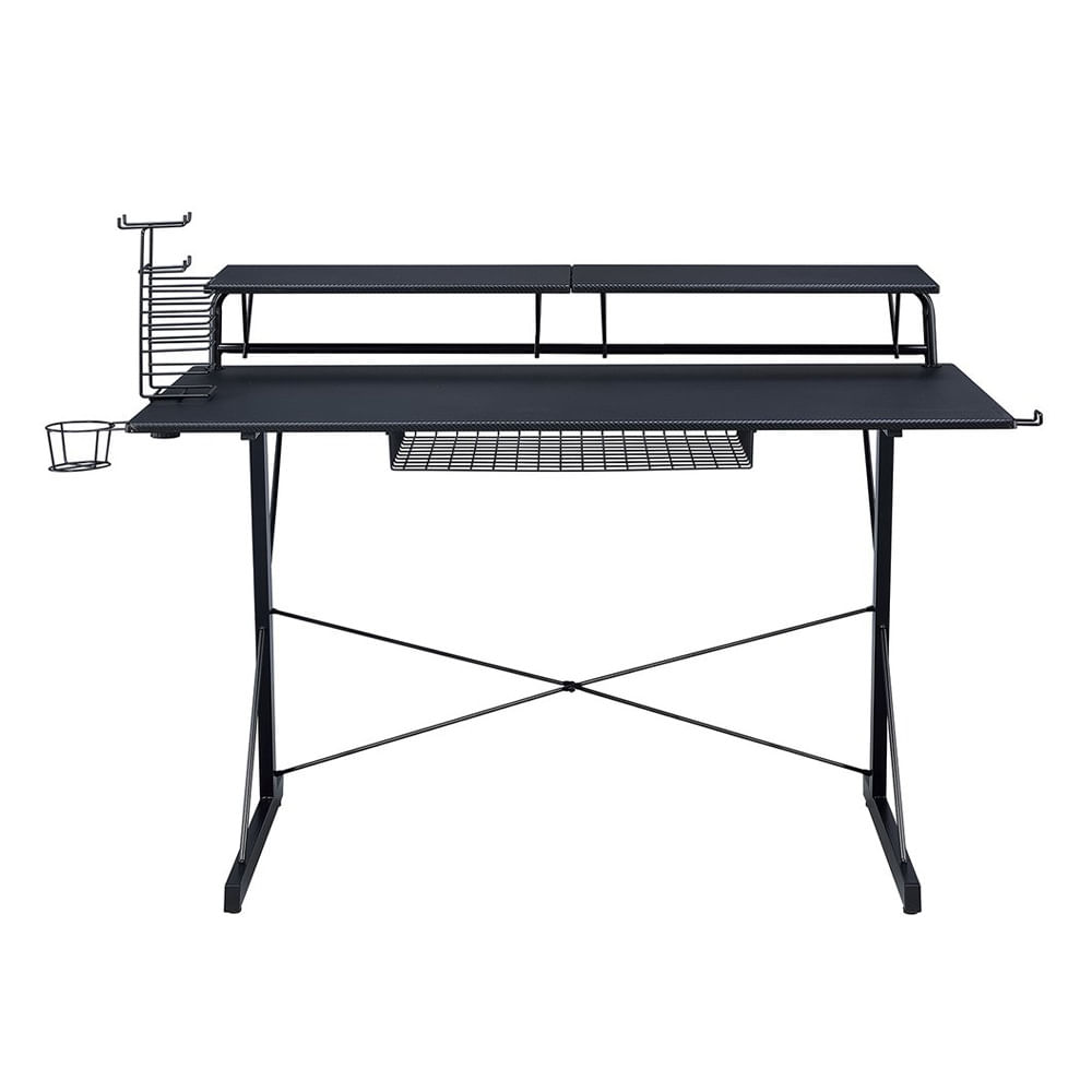 Imagen 2 del producto Mesa gaming Technisport Gade, fibra de carbono, 2 estantes ajustables, 120 x 75 x 60 cm