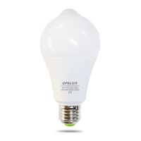 Foco led Opalux luz blanca con sensor de movimiento, 12w, tipo de bombilla E27