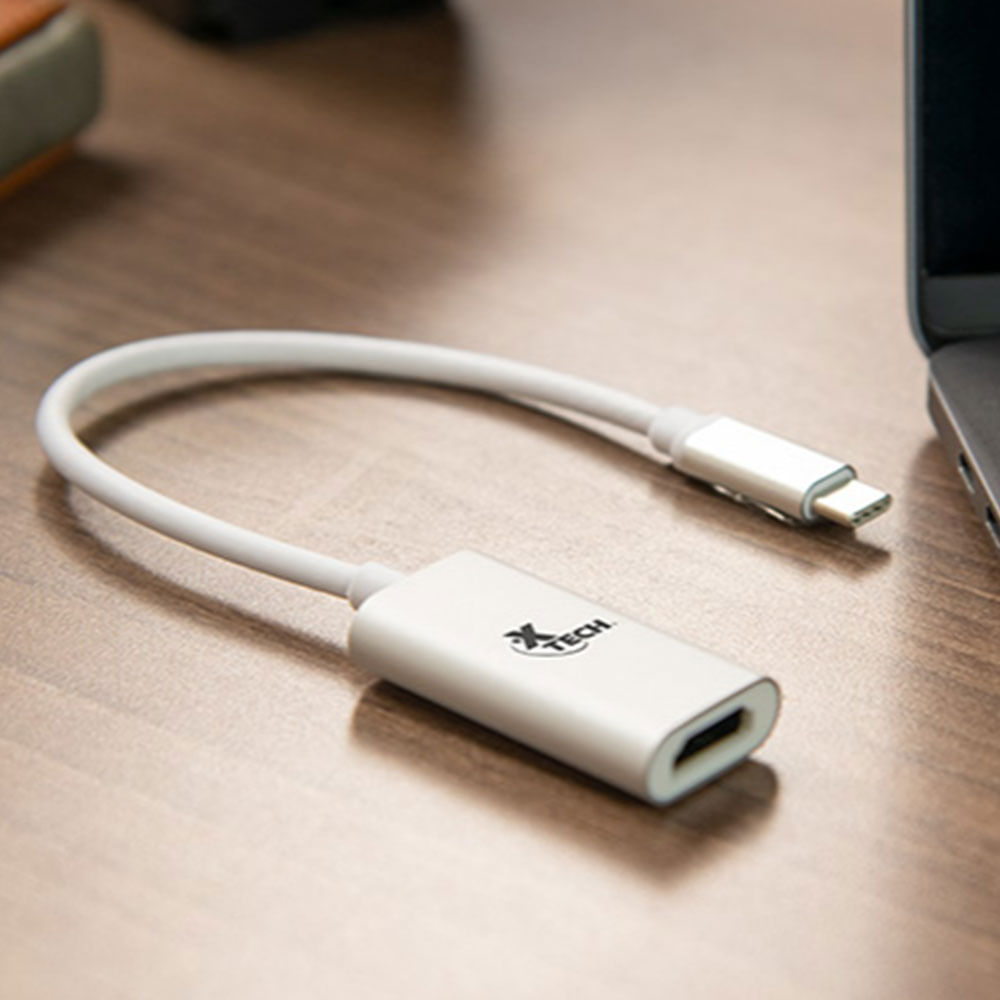 Imagen 2 del producto Adaptador Xtech tipo C macho a HDMI hembra, blanco