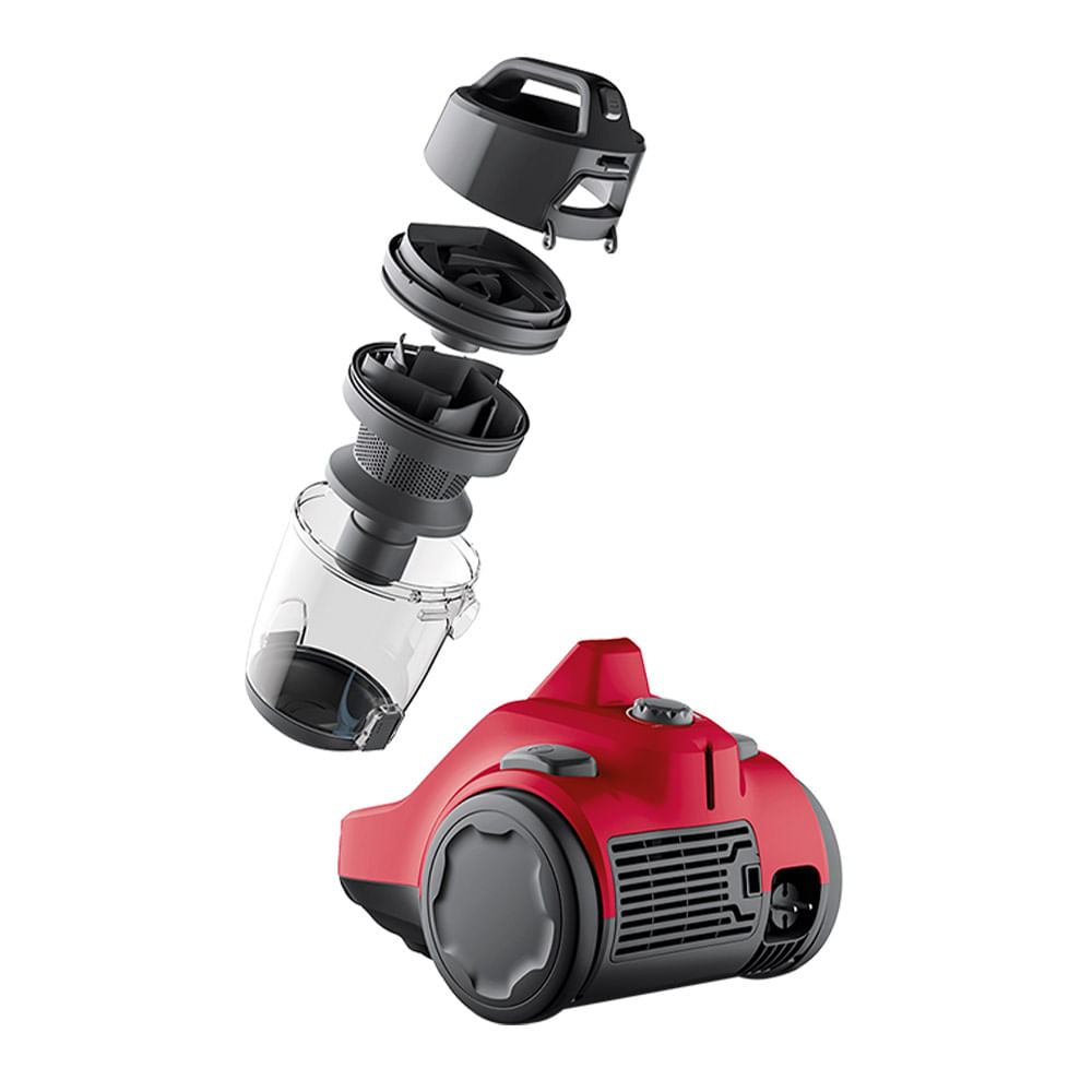 Imagen 2 del producto Aspiradora sin bolsa Electrolux EAS31 1800W, filtro lavable antialérgico, rojo