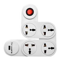 Supresor de pico Coolbox Teraware 4 tomas, usb, flexible, blanco