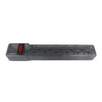 Supresor de pico con switch Coolbox Teraware, 6 tomas universales, Ac 220V, 10A, 90 cm, negro