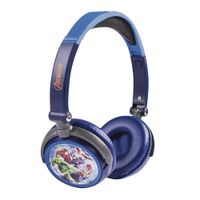 Audífonos on ear sin micrófono Avengers almohadillas acolchadas, conector 3.5 mm, azul