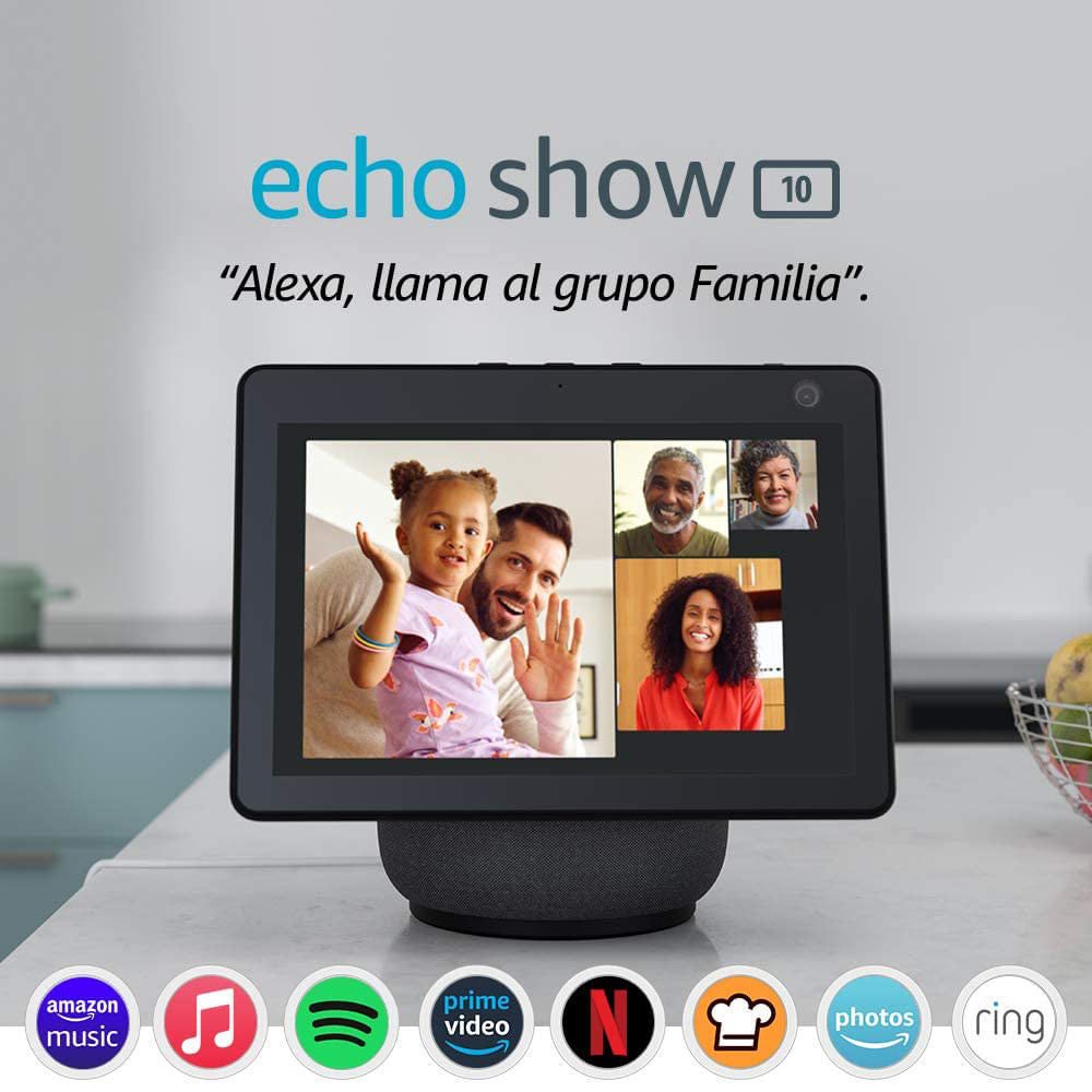Imagen 2 del producto Pantalla inteligente Amazon Echo Show 10 3ra generación, control táctil, control de voz, Alexa, HD, con movimiento, camara, negro