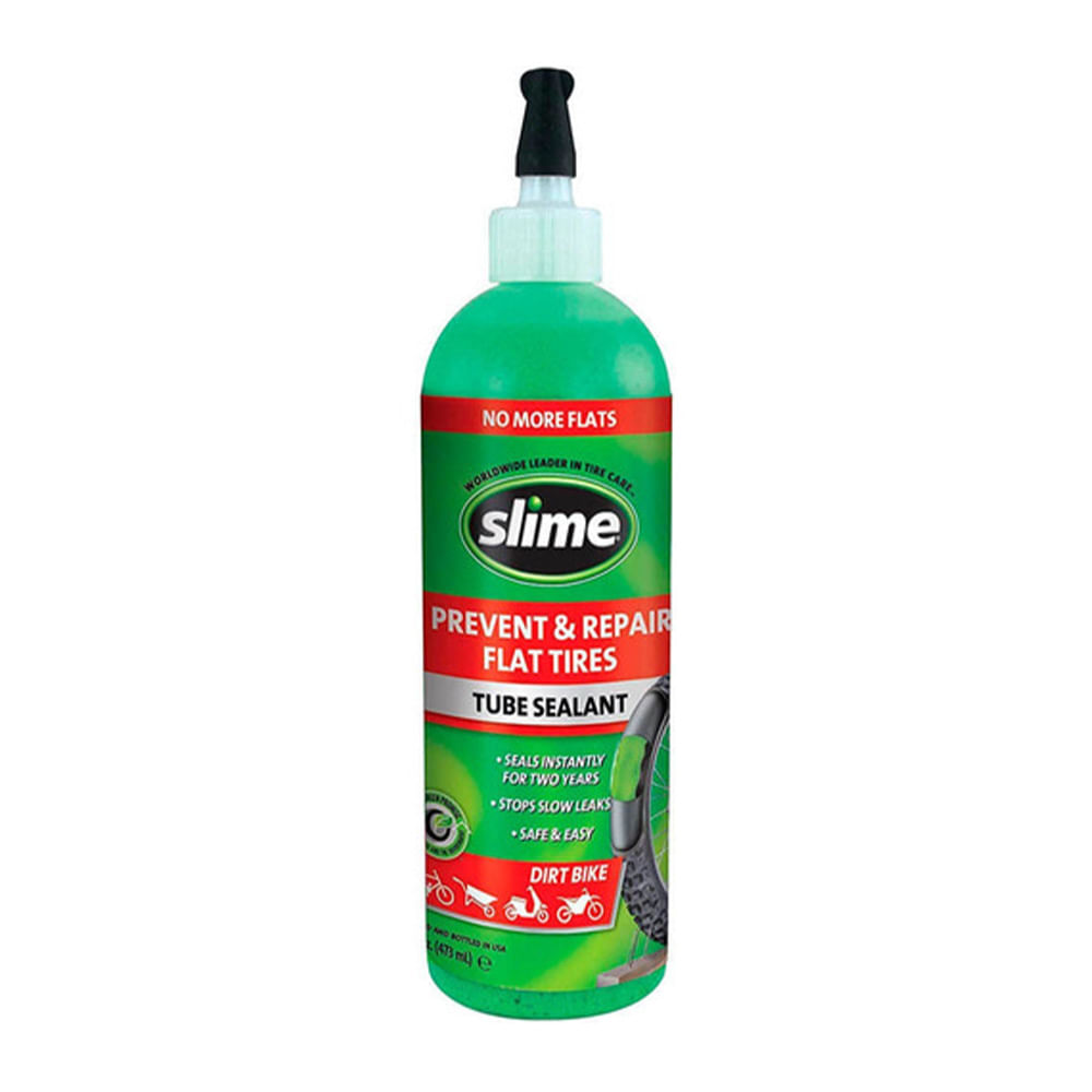 Sellador para llantas Slime con cámara 16 oz, cortes de hasta 3 mm, soluble al agua