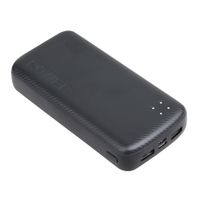 Batería externa Coolbox GMobile 20000 mAh, carga rápida 18W, 2 puertos usb, negro