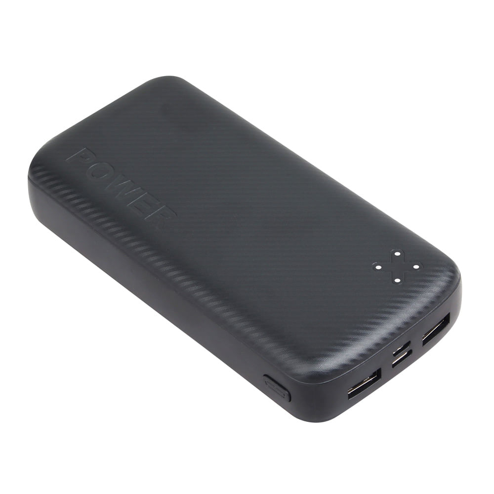 Batería externa Coolbox GMobile 20000 mAh, carga rápida 18W, 2 puertos usb, negro