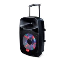 Parlante bluetooth Baretone con asa y ruedas, led, batería recargable