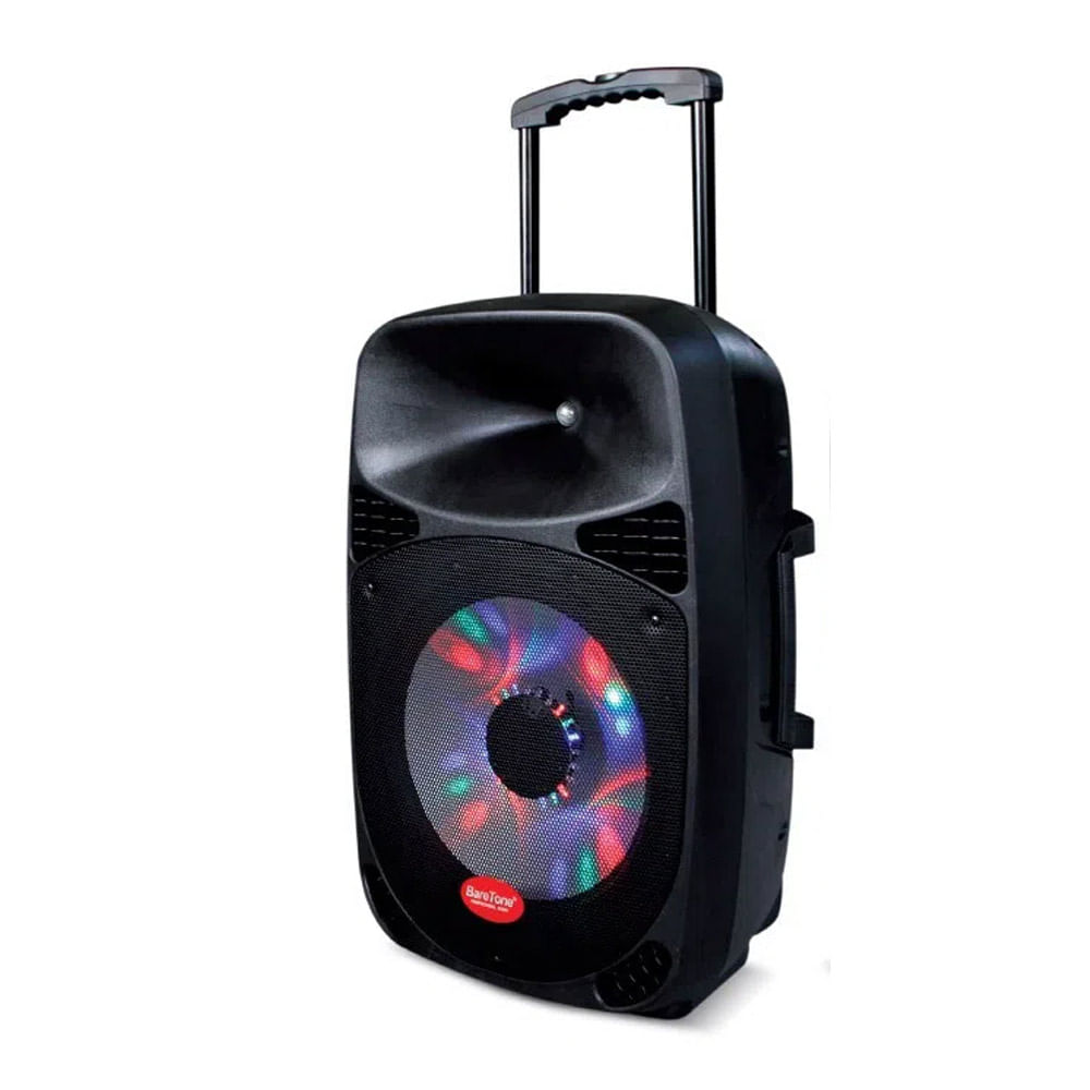 Imagen 1 del producto Parlante bluetooth Baretone con asa y ruedas, led, batería recargable