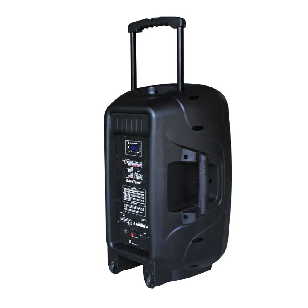 Imagen 2 del producto Parlante bluetooth Baretone con asa y ruedas, led, batería recargable