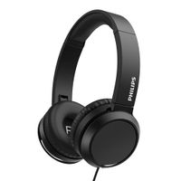 Audífonos on ear con micrófono Philips TAH4105BK almohadillas acolchadas, conector 3.5 mm, control de música y llamadas, negro