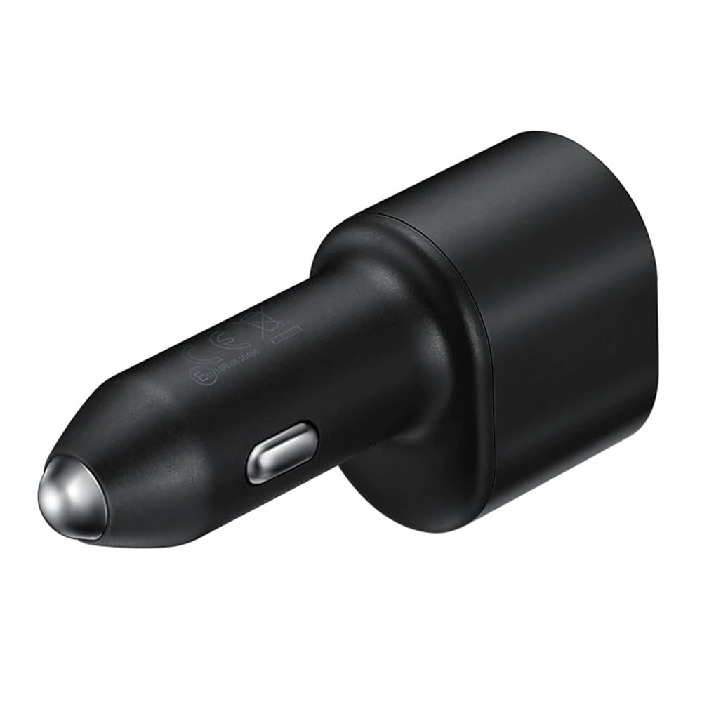 Imagen 2 del producto Cargador de auto Samsung dual, 1 puerto usb, 1 puerto tipo C, 45W+15W, carga rápida, negro