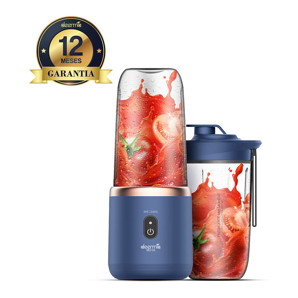 Imagen 2 del producto Licuadora portátil Premium Deerma DEM-NU06, 400 ml, cuchillas de acero, azul