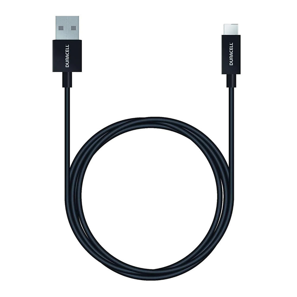 Imagen 2 del producto Cable tipo C a usb Duracell, trenzado, 1 m, negro
