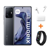 Celular Xiaomi 11T 256GB, 8GB RAM, cámara trasera 108MP y frontal 16 MP, 6.67"", gris + BAND6 + MiTWSEBasic2