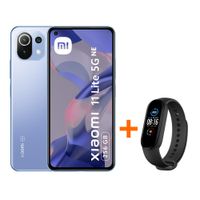 Celular Xiaomi 11 Lite 5G NE 256GB, 8GB RAM, cámara trasera 64MP y frontal 20MP, 6.55"", azul + Band5