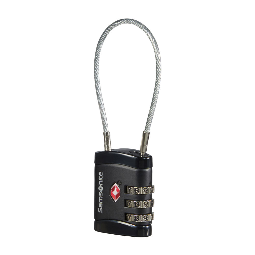 Imagen 2 del producto Candado Samsonite Global TA cablelock 3 dial TSA negro