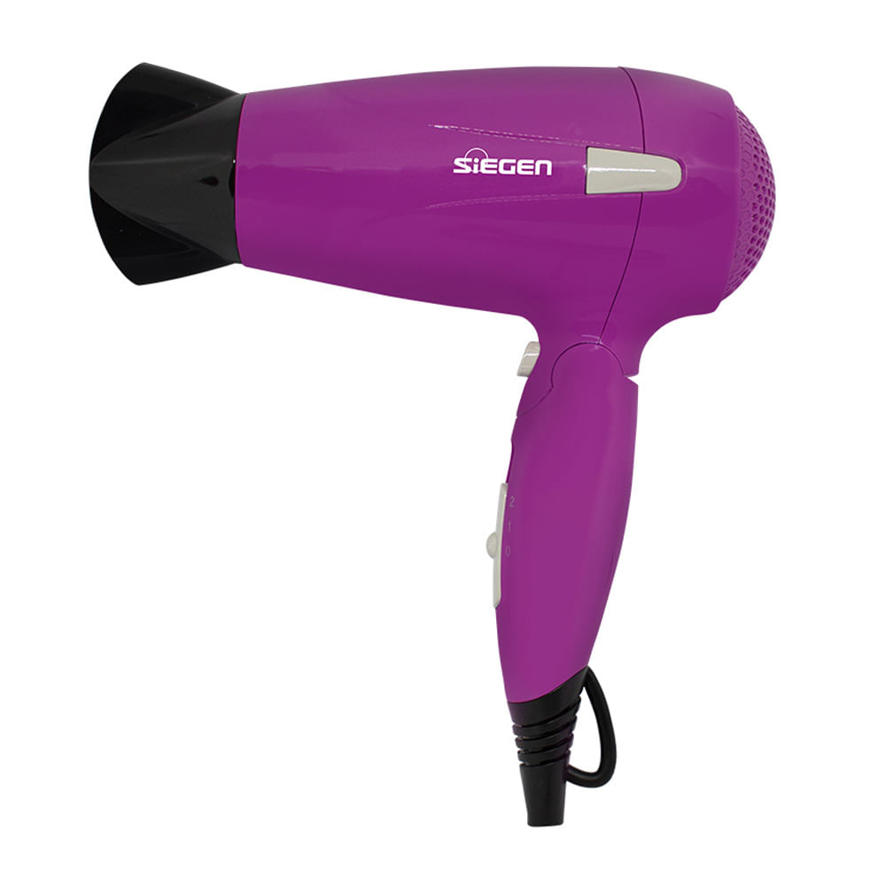 Imagen 1 del producto Secadora de cabello Siegen SG-3012C16, 1700W, 2 niveles de velocidad y temperatura, morado
