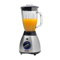 Licuadora Thomas TH-551 V2 500w, 5 velocidades + pulsador, jarra de vidrio 1.5 litros, plateada