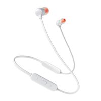 Audífonos bluetooth in ear JBL T115BT magnéticos, máx. 8 horas, control de música y llamadas, blanco