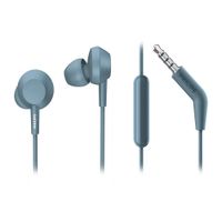 Audífonos in ear con micrófono Philips TAE4105 conector 3.5 mm, control de música y llamadas, azul
