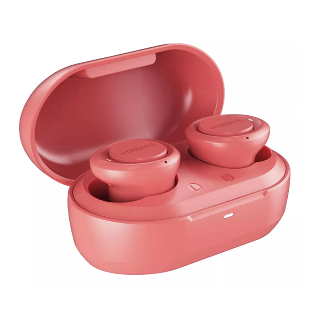 Imagen 1 del producto Audífonos bluetooth True Wireless Philips TAT1215RD resistente al agua IPX4, duración máx. 6 horas, asistentes de voz, rojo