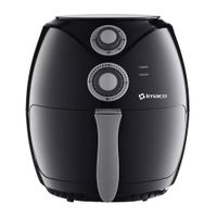 Freidora de aire Imaco AF2614, 1400w, 2.6 litros, regulador de temperatura, negro