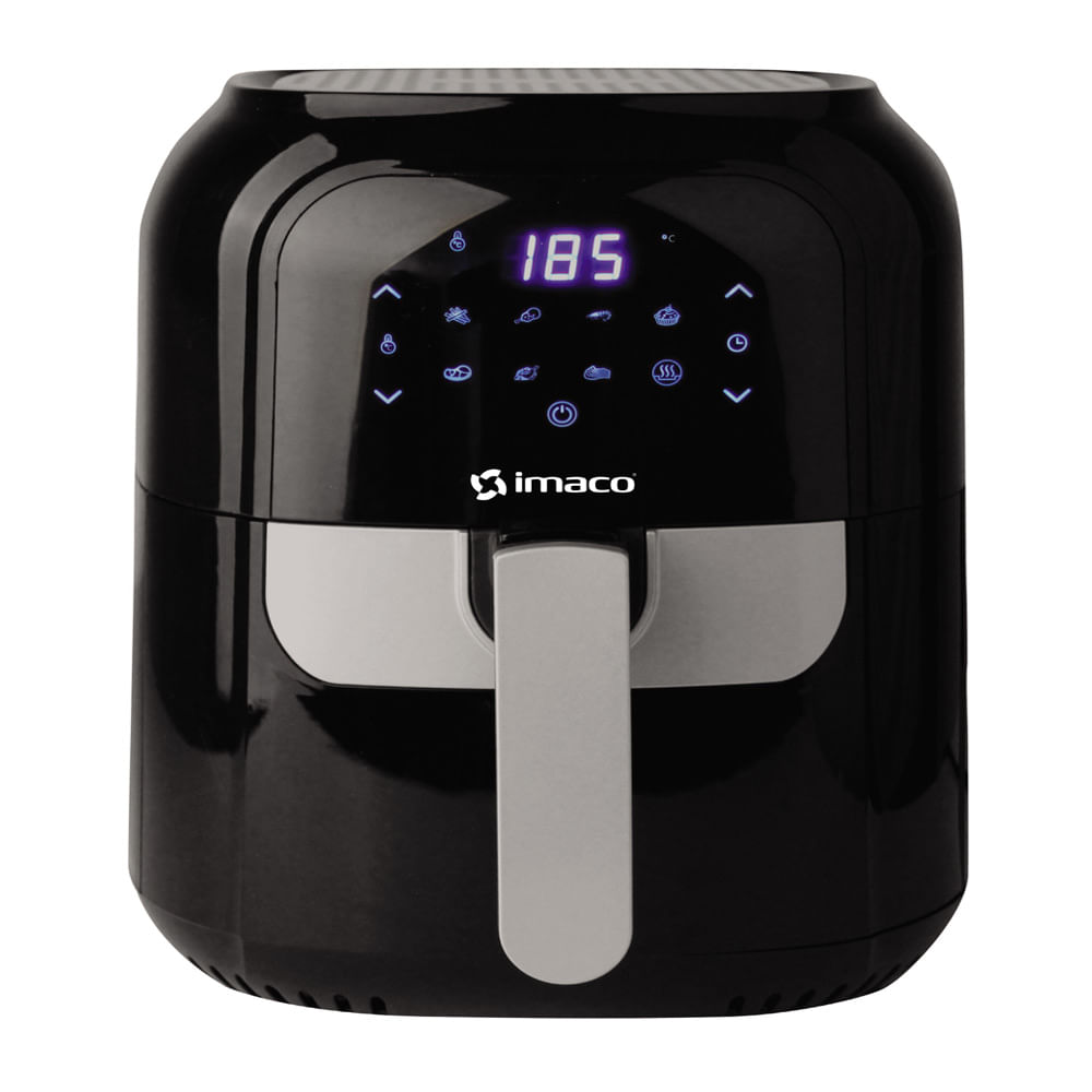 Freidora de aire Imaco AF5514 1400w, capacidad 4.2 litros, hasta 200° C, panel digital, negro
