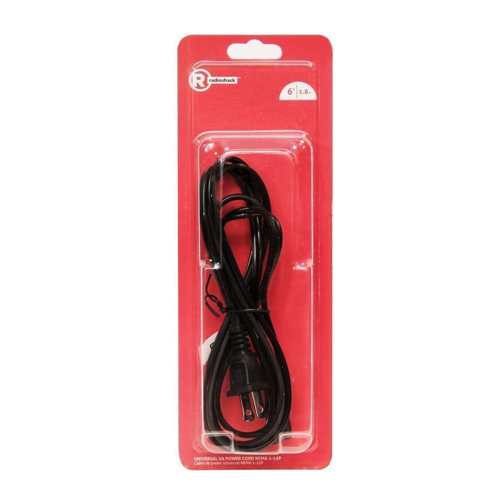 Imagen 1 del producto Cable de poder universal Radioshack 1.8m