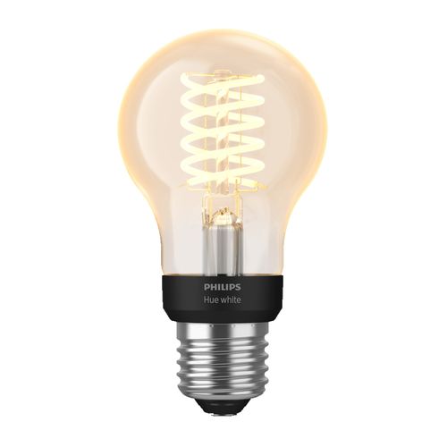 Foco inteligente Philips Hue Filamento A60 luz amarilla, wifi, 7w, tipo de bombilla E27, zigbee y bluetooth