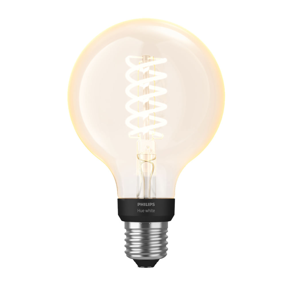 Imagen 1 del producto Foco inteligente Philips Hue Filamento Globo G93 luz amarilla, wifi, 7w, tipo de bombilla E27, zigbee y bluetooth