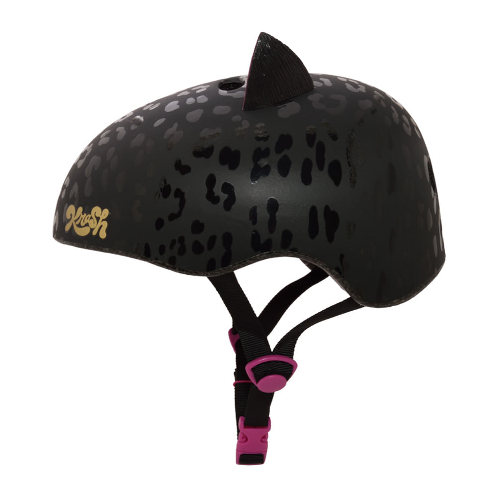 Imagen 2 del producto Casco para niña Krash Leopard Kitty sistema acolchado, 9 salidas