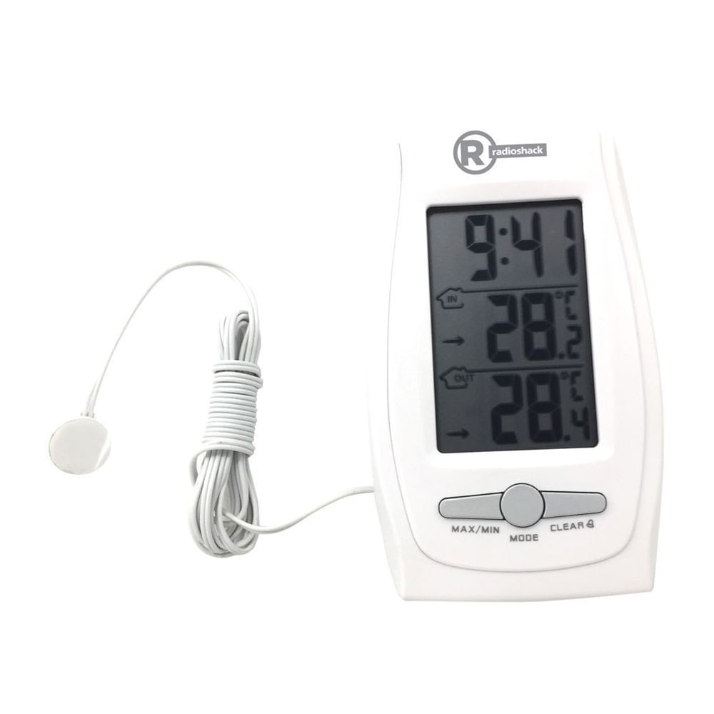 Imagen 2 del producto Reloj despertador Radioshack con termómetro, calendario digital alámbrico