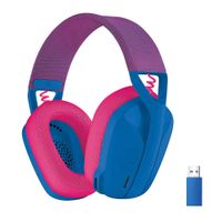 Audífonos gamer inalámbrico Logitech G435 Lightspeed, conexión bluetooth y usb, 45 ohm, sensibilidad: 83.1 dB, PC y consolas, azul