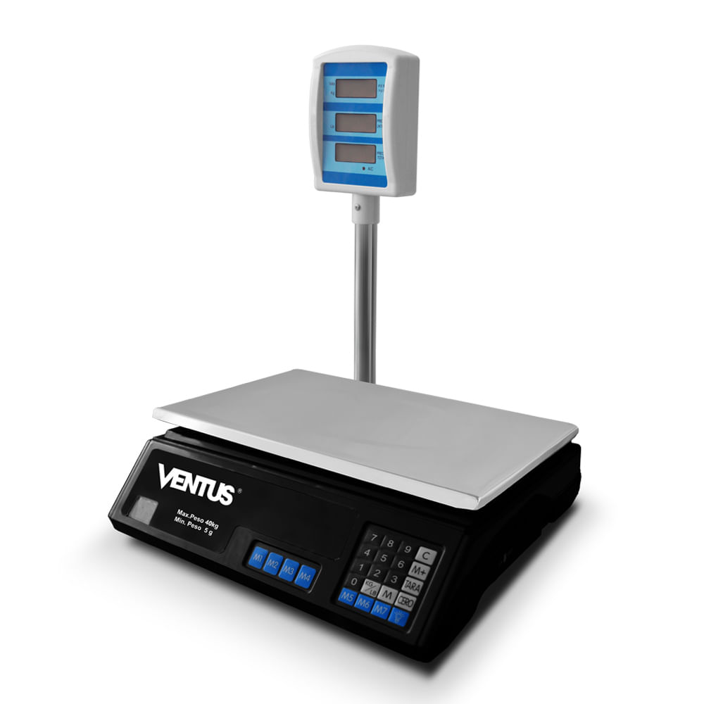 Imagen 2 del producto Balanza de mesa con brazo electrónica Ventus, máximo 40 kg, digital, negro