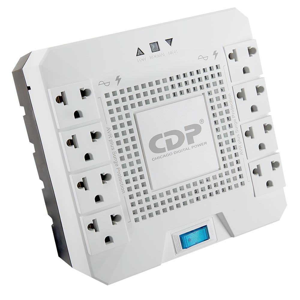 Imagen 1 del producto Estabilizador de corriente Chicago Digital Power 8 tomas, 1800VA/1000W