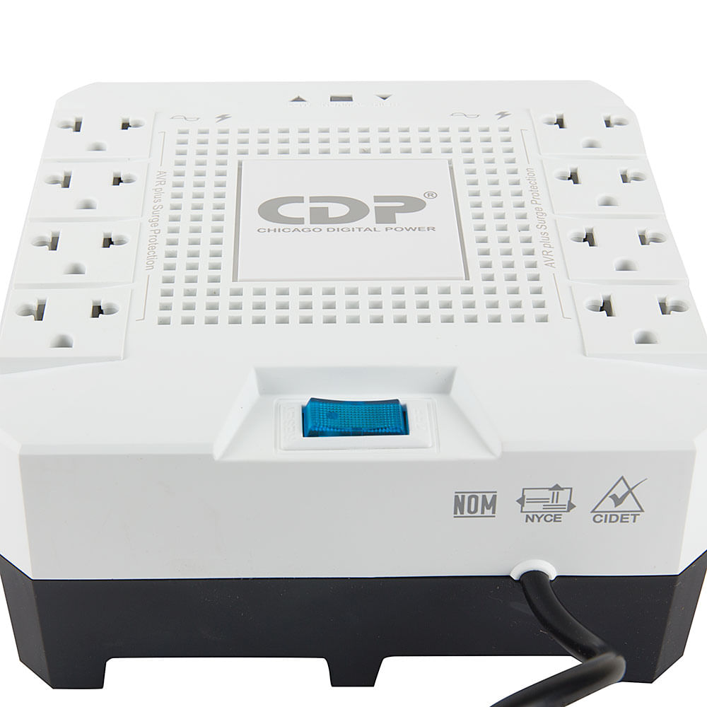 Imagen 2 del producto Estabilizador de corriente Chicago Digital Power 8 tomas, 1800VA/1000W