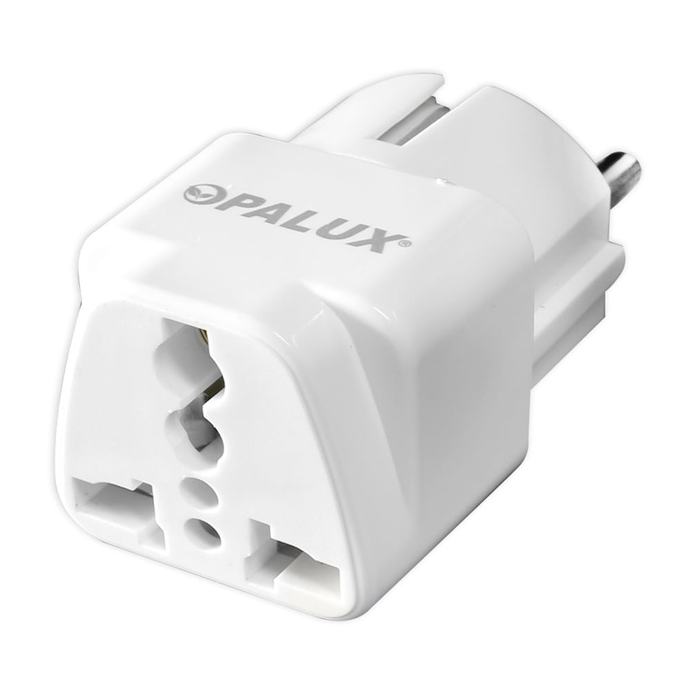 Adaptador de corriente Opalux, múltiple a enchufe redondo, 250 VAC, blanco