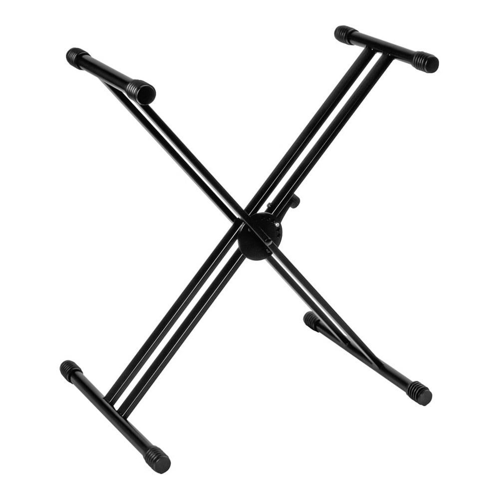 Imagen 2 del producto Soporte de teclado doble X Quik Lok QL646, tubo de acero, soporta 80 kg, negro